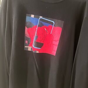KAWS x Uniqlo + Warhol Graphic Crewneck Sweatshirt size Large NWOT
